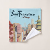 Affiche TWA San Francisco art chromolithographie (Gant de toilette)