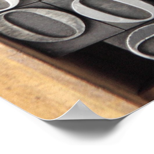 affiche type métal letterpress (Coin)