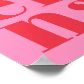 Affiche typographie rose Vienne Wien Autriche (Coin)