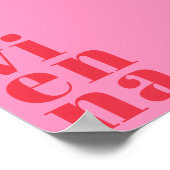 Affiche typographie rose Vienne Wien Autriche (Coin)