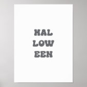 Affiche typographique Halloween (Devant)