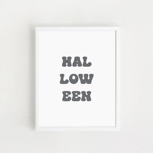 Affiche typographique Halloween