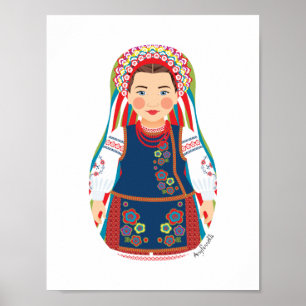 Affiche ukrainienne Matryoshka