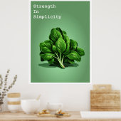 Affiche unique d'épinards (Cuisine)
