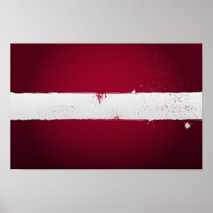 Affiche urbaine de drapeau de la Lettonie