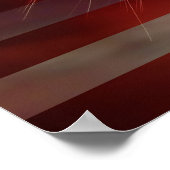 Affiche USA Flag avec Fireworks (Coin)