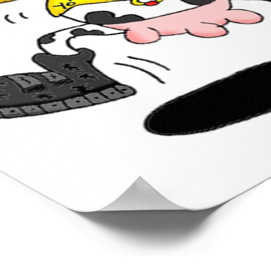 affiche vache punk (Coin)