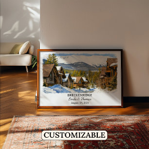 Affiche Vail Colorado, Aquarelle, Sur mesure