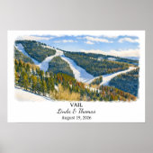 Affiche Vail Colorado, Aquarelle, Sur mesure (Devant)