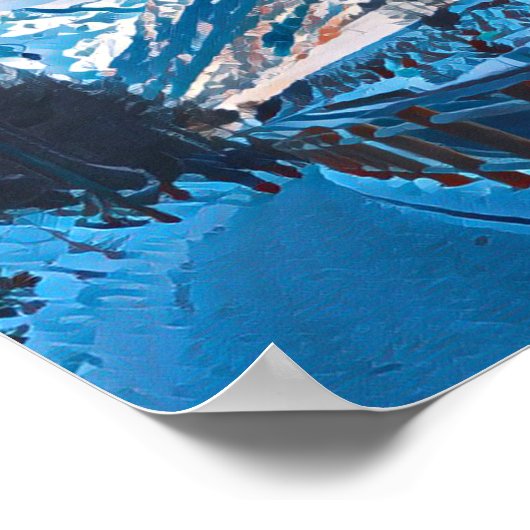 Affiche Val-Cenis Station de ski (Coin)