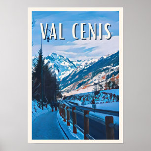 Affiche Val-Cenis Station de ski