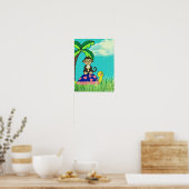 Affiche van Monkey en Turtle door Carol Zeock Poster (Keuken)