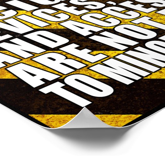 Affiche Vapeur Pas De Vente Aux Mineurs (Coin)