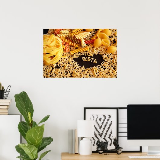 affiche variée de pâtes (Bureau à domicile)