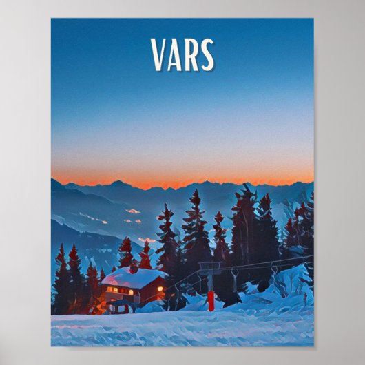 Affiche Vars Station de ski  Poster (Voorkant)