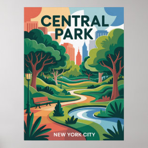 Affiche vectorielle graphique de Central Park