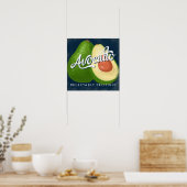 Affiche végétale du Étiquette de fruits Vintages A (Cuisine)