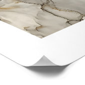 Affiche Veines du désert Or et beige fluide superp (Coin)