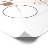 Affiche vélo vintage rose (Coin)