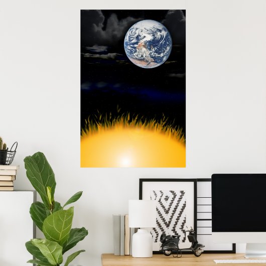 affiche vent de terre et feu (Bureau à domicile)