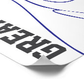 Affiche verte de Grand Danois moderne  (Coin)