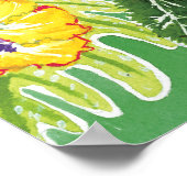 Affiche verte de l'Hibiscus des Fêtes (Coin)