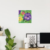 Affiche verte de l'Hibiscus des Fêtes (Bureau à domicile)
