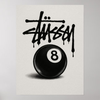 Affiche verticale graffiti 8 Ball