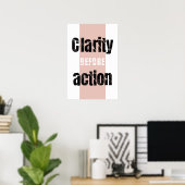 Affiche verticale minimaliste Clarité avant l'acti (Bureau à domicile)