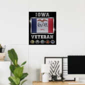 Affiche vétéran de l'Iowa (Bureau à domicile)