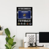 Affiche vétéran du Wisconsin (Bureau à domicile)