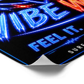 Affiche Vibe Wave Neon Surf – Rétro Aesthétique Sy (Coin)