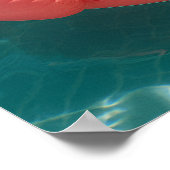 Affiche Vibes Piscine Luxe | Flamant Rose d'Été (Coin)
