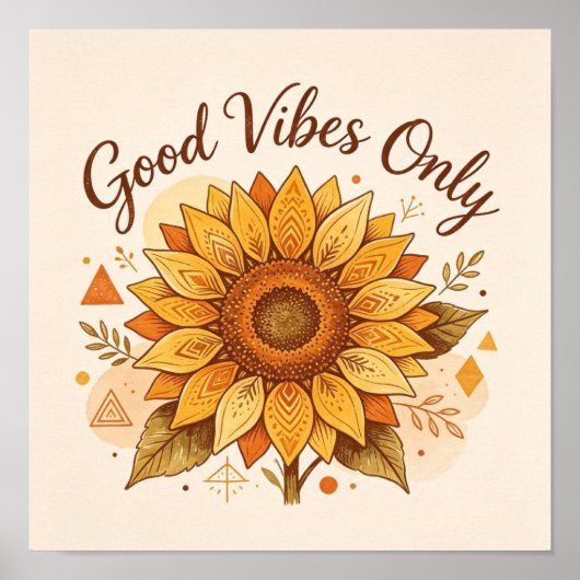 affiche vibes positives uniquement (Devant)