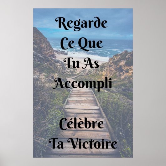 Affiche "Victoire" Citation Poster positif (Devant)