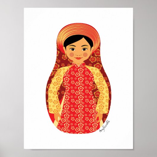 Affiche vietnamienne Fire Matryoshka (Devant)