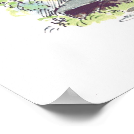 Affiche Villa Door Florence (Coin)