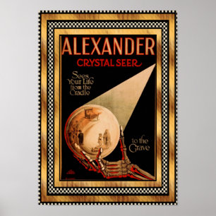 Affiche vintage Alexander Crystal Seer théâtre