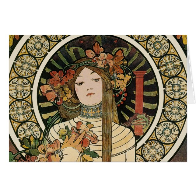 Affiche vintage Alfonse Mucha Trappistine Nouveau (Devant horizontal)
