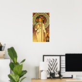 Affiche vintage Alfonse Mucha Trappistine Nouveau (Bureau à domicile)
