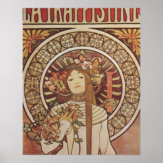 Affiche vintage Alfonse Mucha Trappistine Nouveau (Devant)