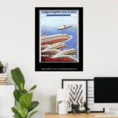 Affiche vintage Algeria Airlines (Bureau à domicile)