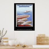 Affiche vintage Algeria Airlines (Cuisine)