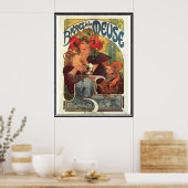 Affiche vintage Alphonse Mucha publicité pour la b (Cuisine)