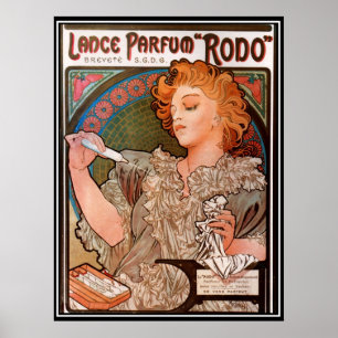 Affiche vintage Alphonse Mucha Publicité pour parf
