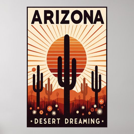 Affiche vintage Arizona Desert Dreaming (Devant)