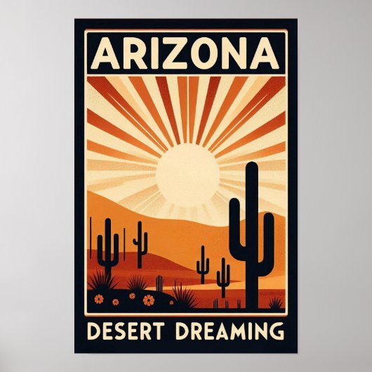 Affiche vintage Arizona Desert Dreaming (Devant)