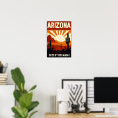 Affiche vintage Arizona Desert Dreaming (Bureau à domicile)