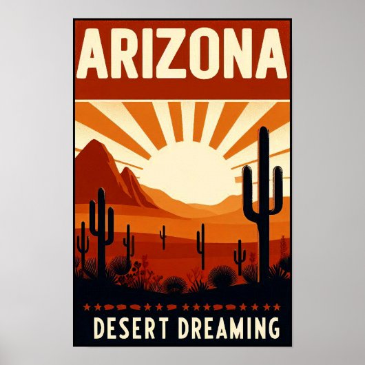 Affiche vintage Arizona Desert Dreaming (Devant)