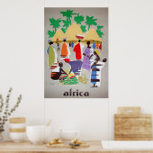 Affiche vintage Art Déco Afrique (Cuisine)